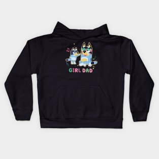Bluey Girl Dad Kids Hoodie